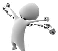 What is a Bankruptcy Discharge | Man breaks the chains of debt